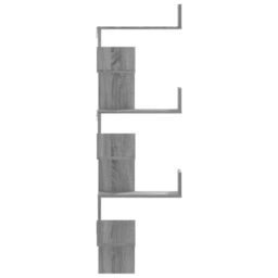 Berkfield Home Wall Corner Shelf Grey Sonoma 45x45x147 cm Engineered Wood - Size: 45 x 45 x 147 cm - thumbnail 5