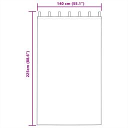 Berkfield Home Curtains with Curtains 2 pcs Cream 140 x 225 cm Polyester - thumbnail 6