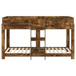Berkfield Home Bunk Bed for Kids Smoked Oak 90 x 190 cm Engineered Wood in Brown - thumbnail 5