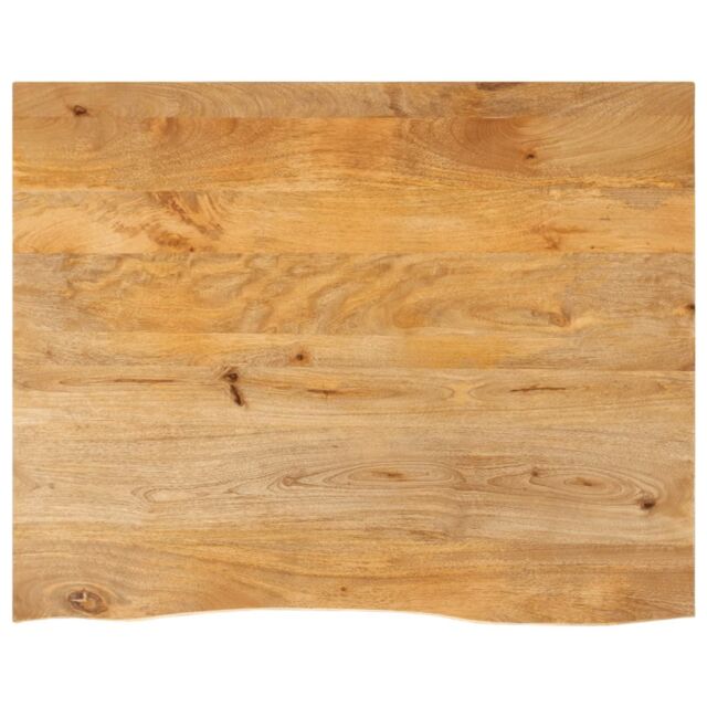 Berkfield Home Table Top Live Edge 100x80x2.5 cm Solid Wood Mango in Brown - image 1