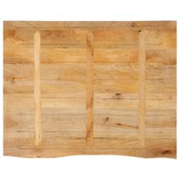 Berkfield Home Table Top Live Edge 100x80x2.5 cm Solid Wood Mango in Brown - thumbnail 5