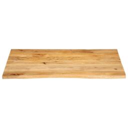 Berkfield Home Table Top Live Edge 100x80x2.5 cm Solid Wood Mango in Brown - thumbnail 3