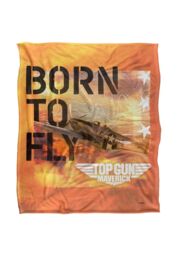 Top Gun: Maverick Born To Fly Silky Touch Super Soft Throw Blanket 152 X 127 cm in White