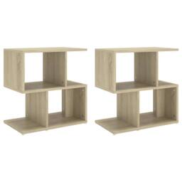Berkfield Home Elegant Bedside Cabinets 2 pcs Sonoma Oak 50x30x51.5 cm Engineere in Light Brown - thumbnail 3