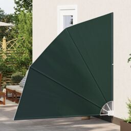 Berkfield Home Balcony Privacy Screen Folding Manual Dark green 210 x 210 cm Fabric - thumbnail 3