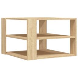 Berkfield Home Decorative Coffee Table Sonoma Oak 59.5x59.5x40 cm Engineered Wood in Light Tan - thumbnail 3