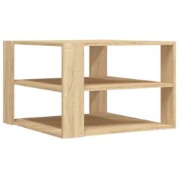 Berkfield Home Decorative Coffee Table Sonoma Oak 59.5x59.5x40 cm Engineered Wood in Light Tan - thumbnail 5