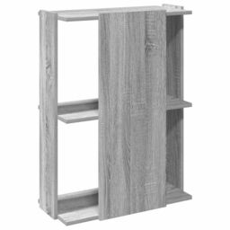 Berkfield Home Bookcase 3-Tier Grey Sonoma 60x30x80 cm Engineered Wood - Size: 60 x 30 x 80 cm - thumbnail 6