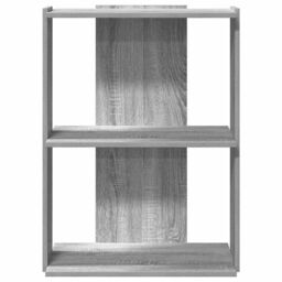 Berkfield Home Bookcase 3-Tier Grey Sonoma 60x30x80 cm Engineered Wood - Size: 60 x 30 x 80 cm - thumbnail 4