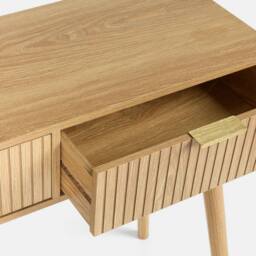 OHS Venice Console/Dresssing Table Engineered Wood Entryway Display Desk in Light Oak - thumbnail 3