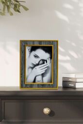 Living and Home Wood Photo Frame with Gold Trim - thumbnail 3