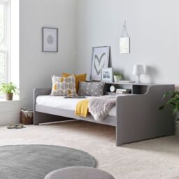 Rest Relax Trent Wooden Guest Single Bed in Grey