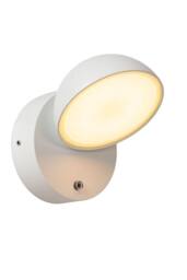 Lucide 'FINN' Modern Non Dimmable Day Night Sensor Stylish Outdoor Wall Light in White - thumbnail 1