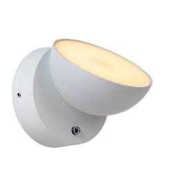 Lucide 'FINN' Modern Non Dimmable Day Night Sensor Stylish Outdoor Wall Light in White - thumbnail 3