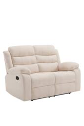 More4Homes Boston Manual Recliner Fabric 1+2 Seater Sofa Set in Beige - thumbnail 3