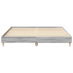 Berkfield Home Bed Frame without Mattress Grey Sonoma 160x200cm Engineered Wood - Size: 160x200 cm - thumbnail 5