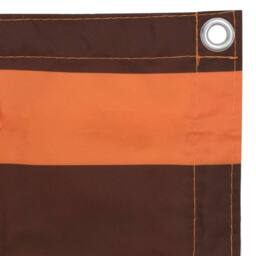 Berkfield Home Modern Balcony Screen Orange & Brown 90x400 cm Oxford Fabric