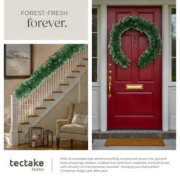 tectake Christmas Garland With Frosted Tips & Dense Needles, 270 Cm in Green - thumbnail 4