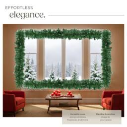 tectake Christmas Garland With Frosted Tips & Dense Needles, 270 Cm in Green - thumbnail 3
