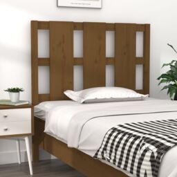 Berkfield Home Bed Headboard Honey Brown 95.5x4x100 cm Solid Wood Pine - thumbnail 1