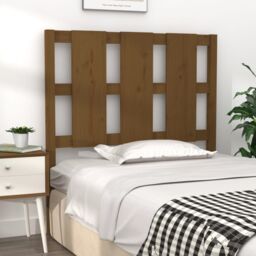 Berkfield Home Bed Headboard Honey Brown 95.5x4x100 cm Solid Wood Pine - thumbnail 3