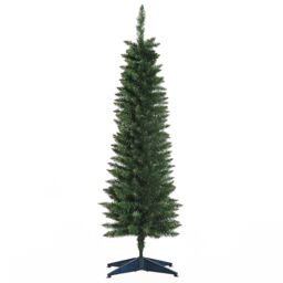 HOMCOM 5FT Christmas Tree Easy Assembly Artificial Pine Tree Tall Holiday in Green - thumbnail 2