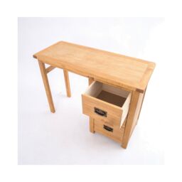 Cabinet Bits Lugo 3 Drawer Dressing Table Set Brass Drop Handle in Light Brown - thumbnail 4