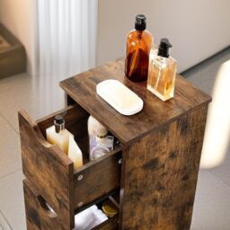 Pirlo Plush Industrial 3 Drawer Storage Unit Rustic Brown - thumbnail 5
