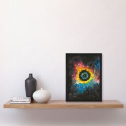 "Artery8 The Eye of God Nebula Abstract Space Painting Framed Art Print - Size: W12"" x H16""" - thumbnail 4