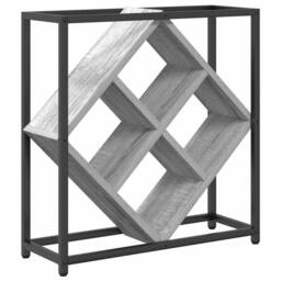 Berkfield Home Wine Rack Grey Sonoma 51x18x52, 5 cm Engineered Wood - thumbnail 5