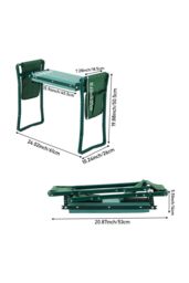 Living and Home Folding Garden Kneeling Stool with 2 Detachable Tool Bags in Green - thumbnail 5