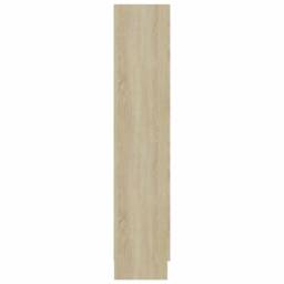 Berkfield Home Vitrine Cabinet Sonoma Oak 82.5x30.5x150 cm Engineered Wood in Light Oak - thumbnail 6