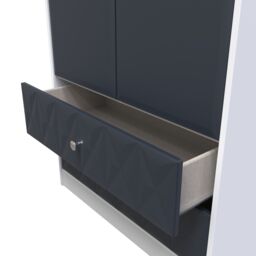 Ready Assembled 2 U Toledo 2 Door 2 Drawer Wardrobe (Ready Assembled) in Dark Blue - thumbnail 6