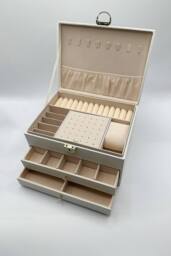 SVNX Women's Jewellery Storage Box in White - thumbnail 2
