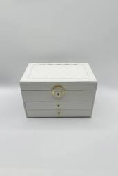 SVNX Women's Jewellery Storage Box in White - thumbnail 3