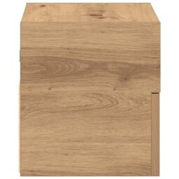 Berkfield Home Wall-mounted Bedside Cabinet Artisan Oak 45x26x28.5 cm in Brown - thumbnail 6