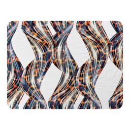Benjamin Tate Design Snake & Leopard Skin Blanket in Natural - Size: 120 cm x 150 cm - thumbnail 1