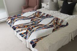 Benjamin Tate Design Snake & Leopard Skin Blanket in Natural - Size: 120 cm x 150 cm - thumbnail 3