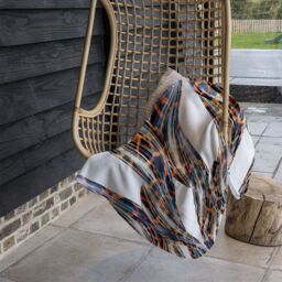 Benjamin Tate Design Snake & Leopard Skin Blanket in Natural - Size: 120 cm x 150 cm - thumbnail 4