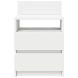 Berkfield Home Bedside Cabinets 2 pcs with 2 Drawers White 40x33x60 cm - Size: 40 x 33 x 60 cm - thumbnail 4