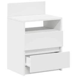 Berkfield Home Bedside Cabinets 2 pcs with 2 Drawers White 40x33x60 cm - Size: 40 x 33 x 60 cm - thumbnail 5