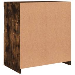 Berkfield Home Sideboard with LED Lights Smoked Oak 60.5x37x67 cm in Brown - thumbnail 9