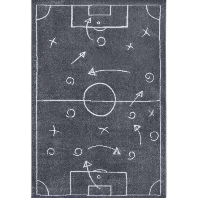 THE RUGS Adventures Game Plan Rug & Runner Kids Polypropylene Short Pile Rug in Dark Grey - Size: 160 cm x 235 cm - image 1