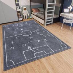 THE RUGS Adventures Game Plan Rug & Runner Kids Polypropylene Short Pile Rug in Dark Grey - Size: 160 cm x 235 cm - thumbnail 6
