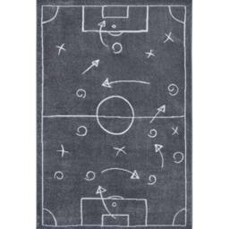 THE RUGS Adventures Game Plan Rug & Runner Kids Polypropylene Short Pile Rug in Dark Grey - Size: 160 cm x 235 cm - thumbnail 1
