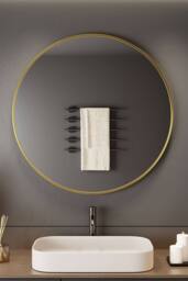 Neo Gold Nordic Round Metal Frame Wall Mirror 40cm 50cm 60cm 70cm & 80cm - Size: 40 cm x 40 cm