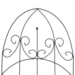 Berkfield Home Plant Climbing Racks 3 pcs Black 40x100 cm Iron - thumbnail 4