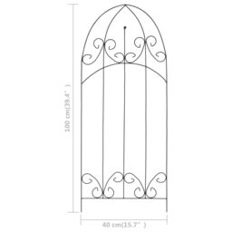 Berkfield Home Plant Climbing Racks 3 pcs Black 40x100 cm Iron - thumbnail 5