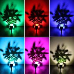Havendro 2x Solar Wall Lights 7 LED Outdoor Garden Spot Lamp in Black - thumbnail 5