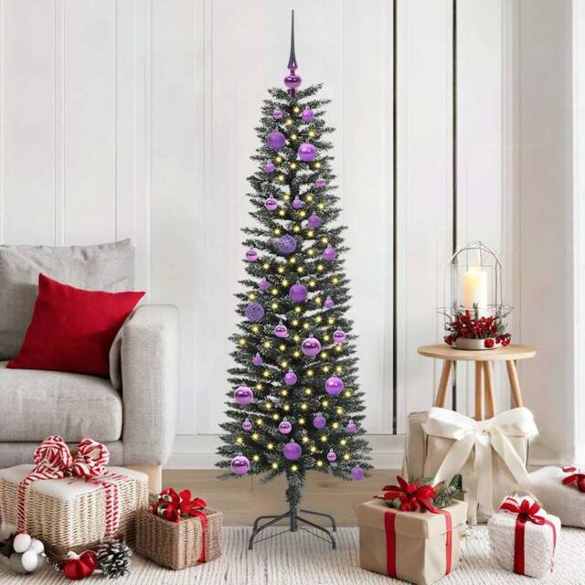 Berkfield Home Artificial Christmas Tree with 150 LEDs Green 43 x 43 x 150 cm - image 1